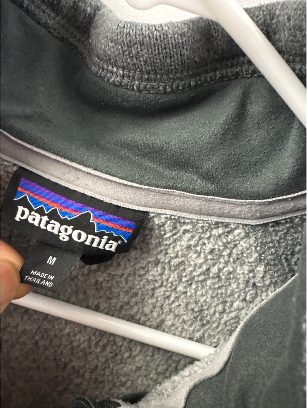 Patagonia Sweatshirt Mens M Gray 1/4 Zip Pullover Fleece Better Sweater Logo - Picture 4 of 6